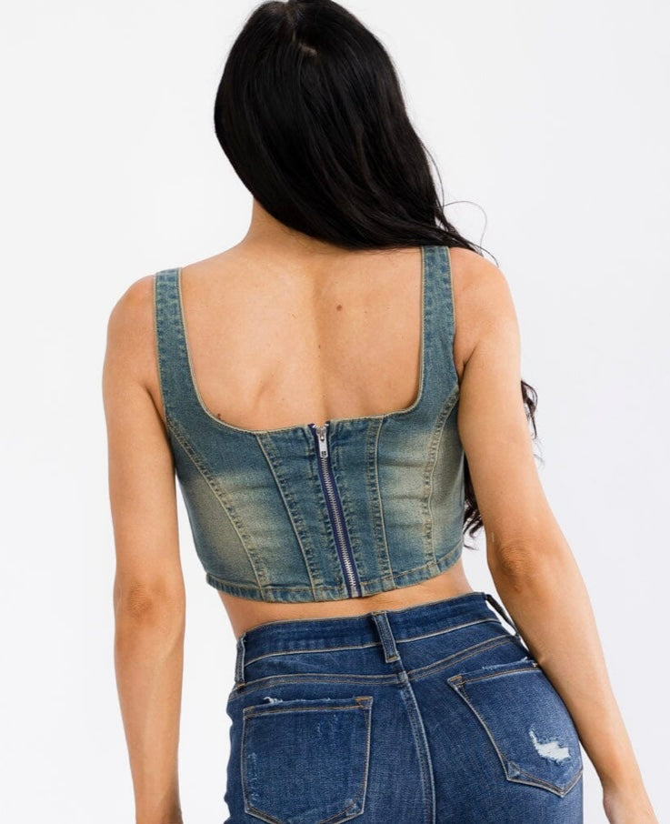 Molly Denim Top