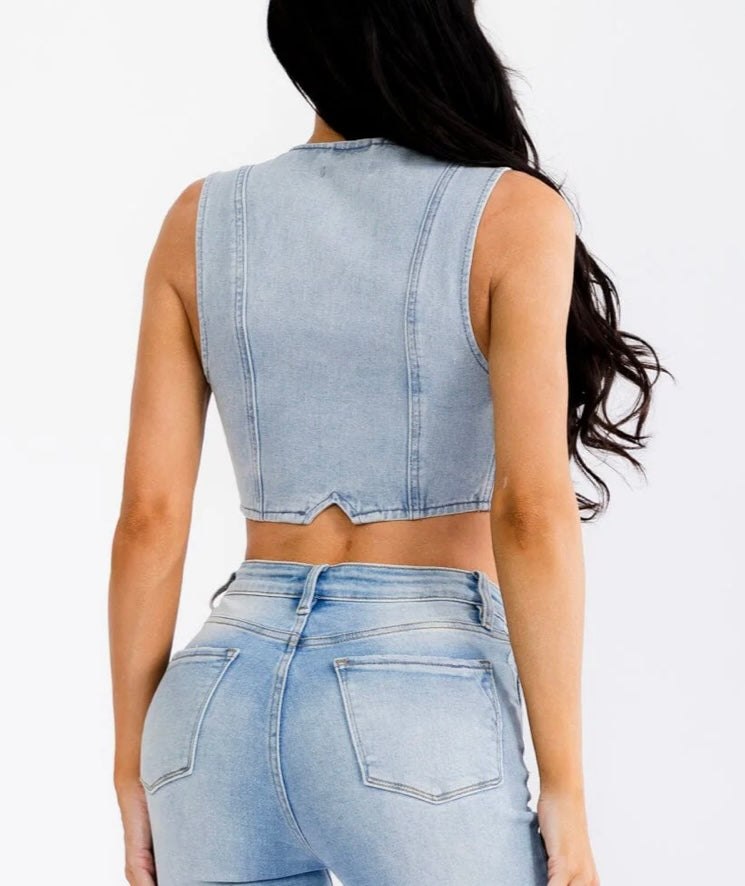 Macey Denim Vest
