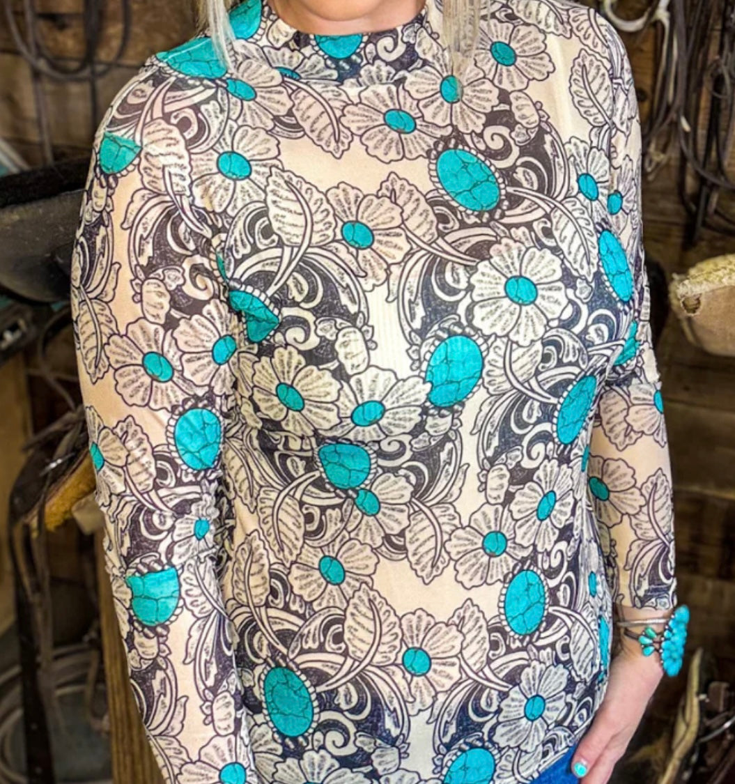 Turquoise Tattoo Mesh
