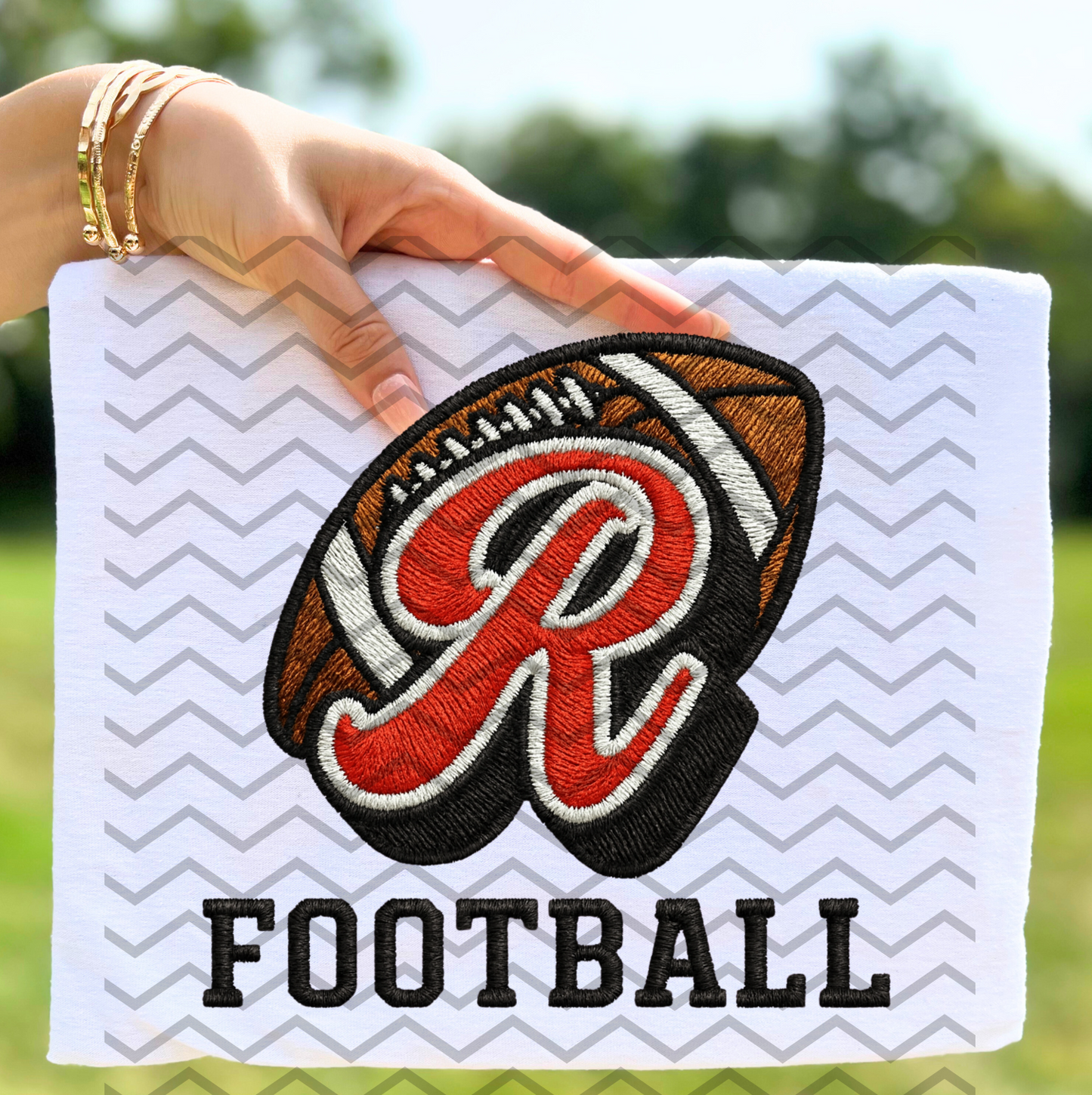 Faux Embroidered Fball R