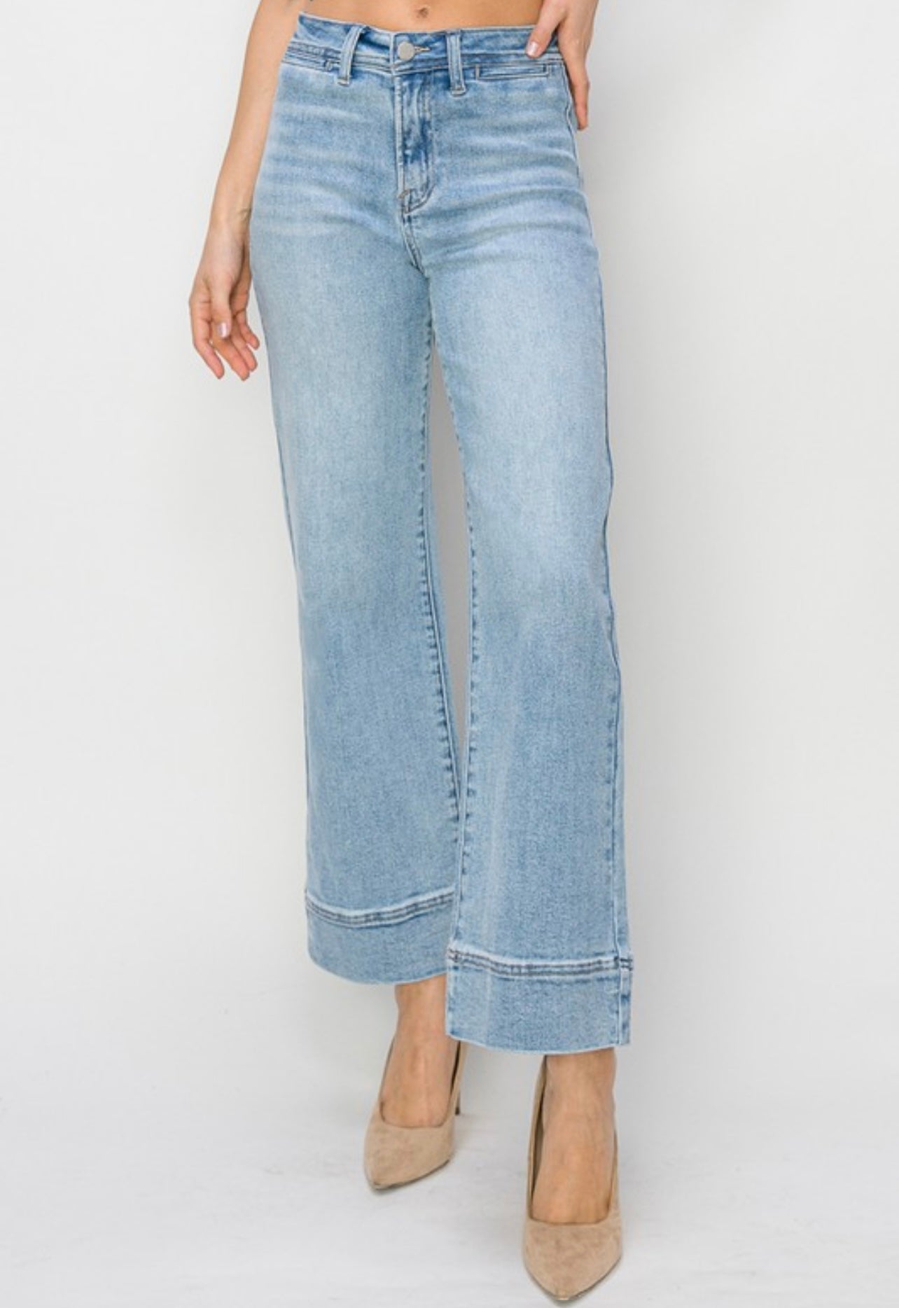 Risen High Rise Wide Jeans