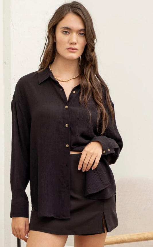 Marie Textured Button Down Top (multiple colors)