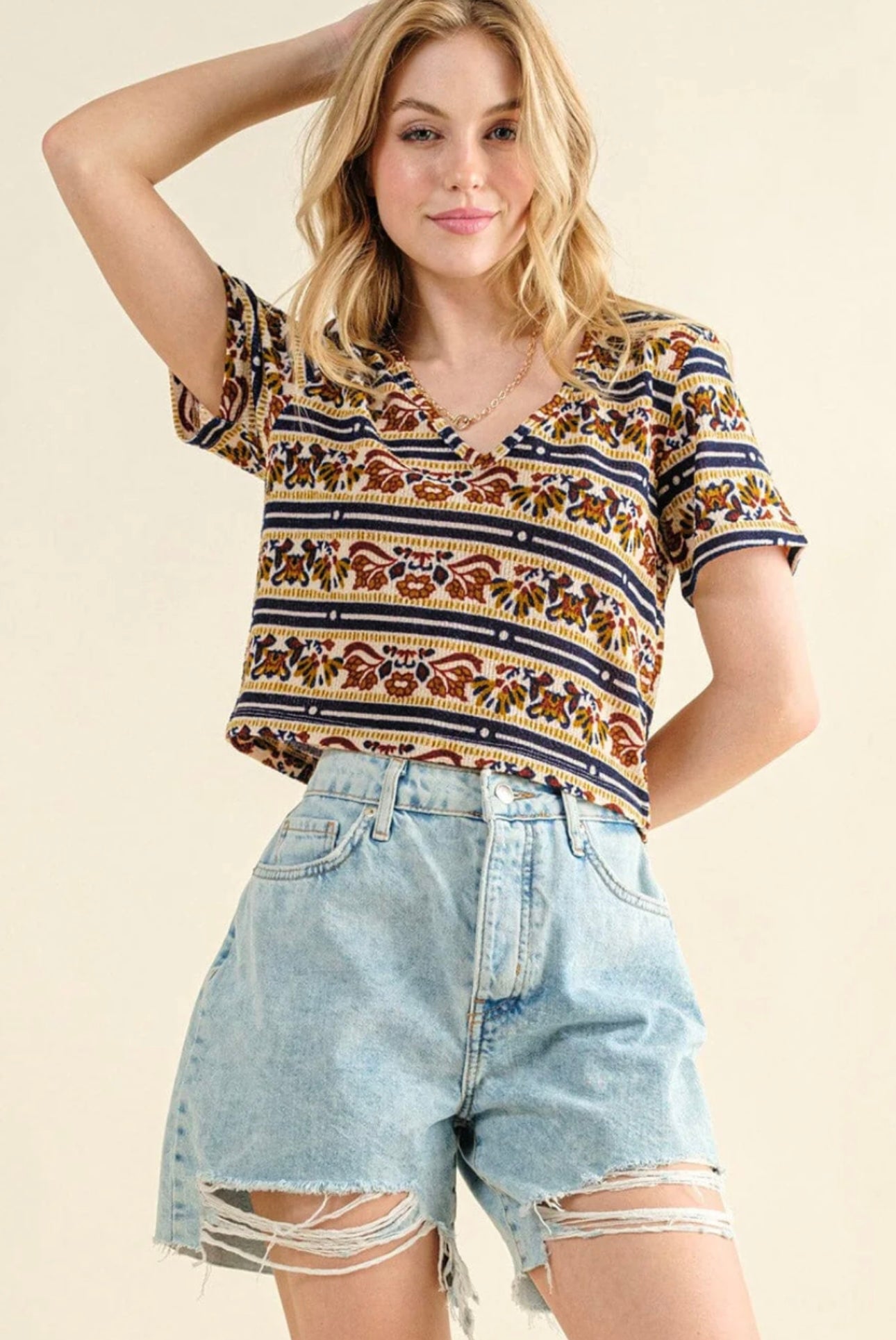 Danielle Patterned Top