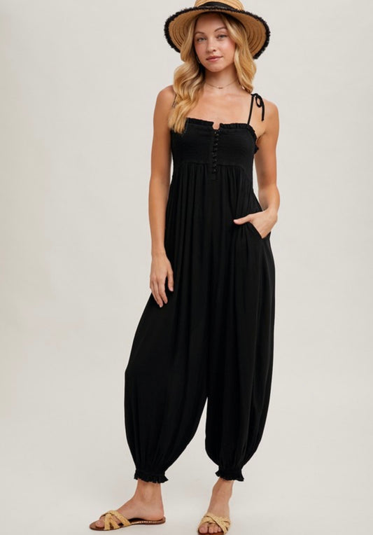 Gina Shoulder Tie Jumpsuit