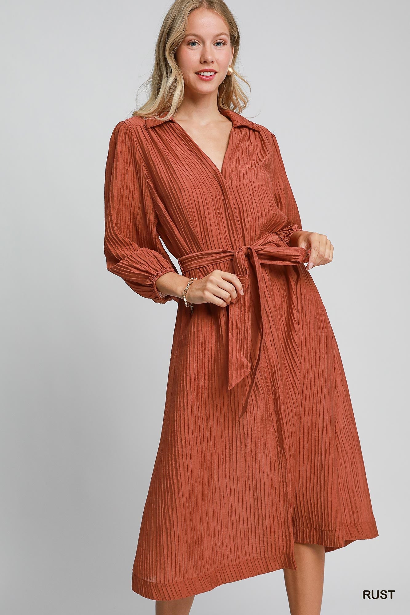 Carlie Crinkle Midi Dress