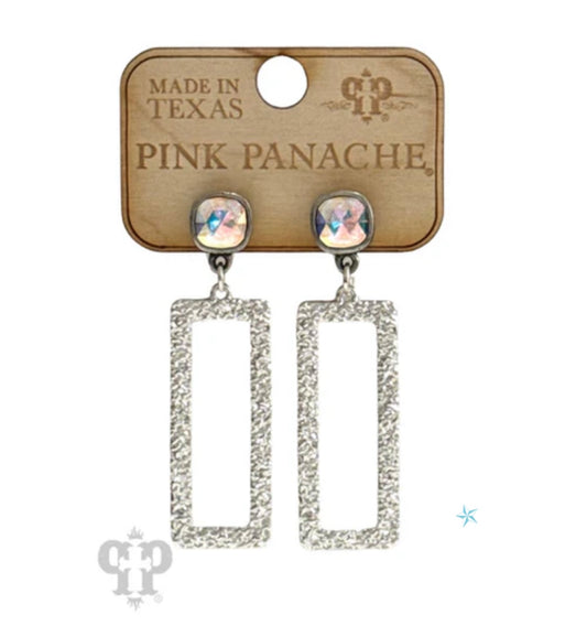 Pink Panache Silver Rectangles