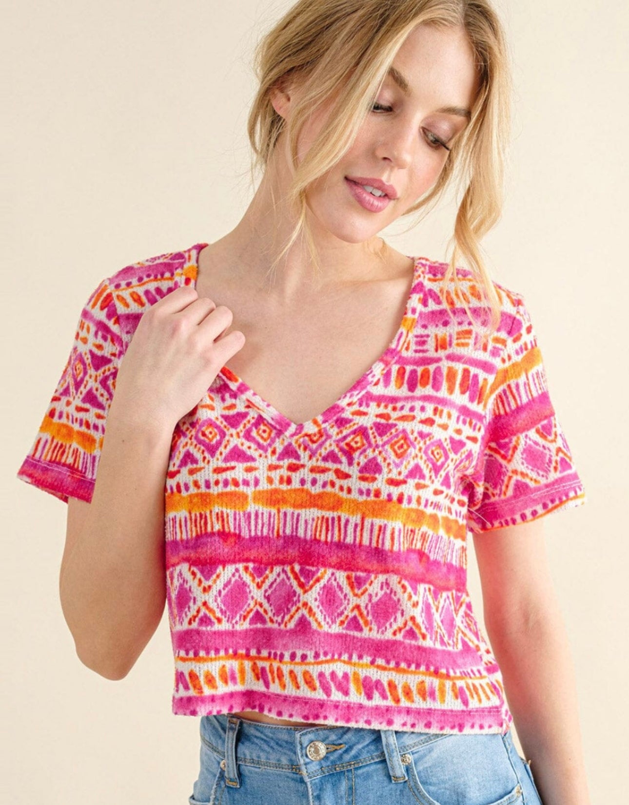 Danielle Patterned Top
