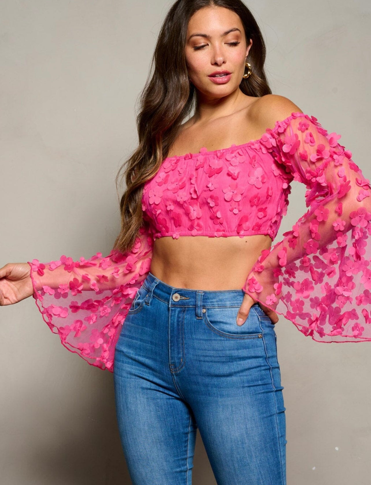 Kylie Floral Crop (multiple colors)