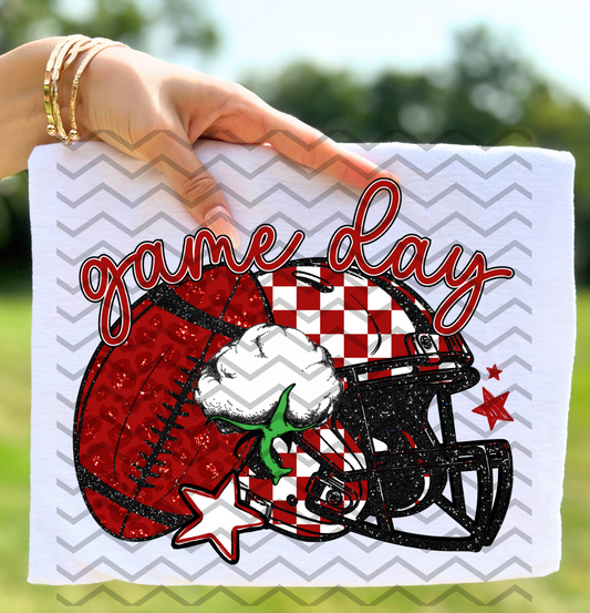 Glittery Red Leopard Fball